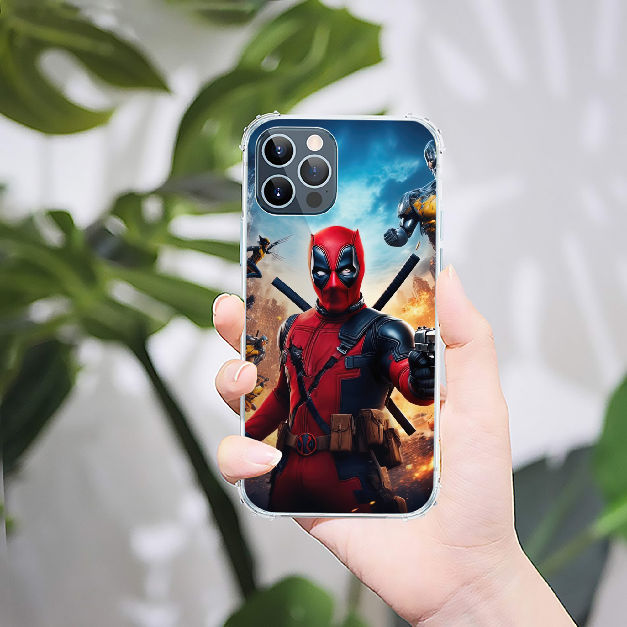 （画像用） Deadpool デッドプール 【iPhone 12シリーズ対応】透明スマホケース（クリアソフトケース）